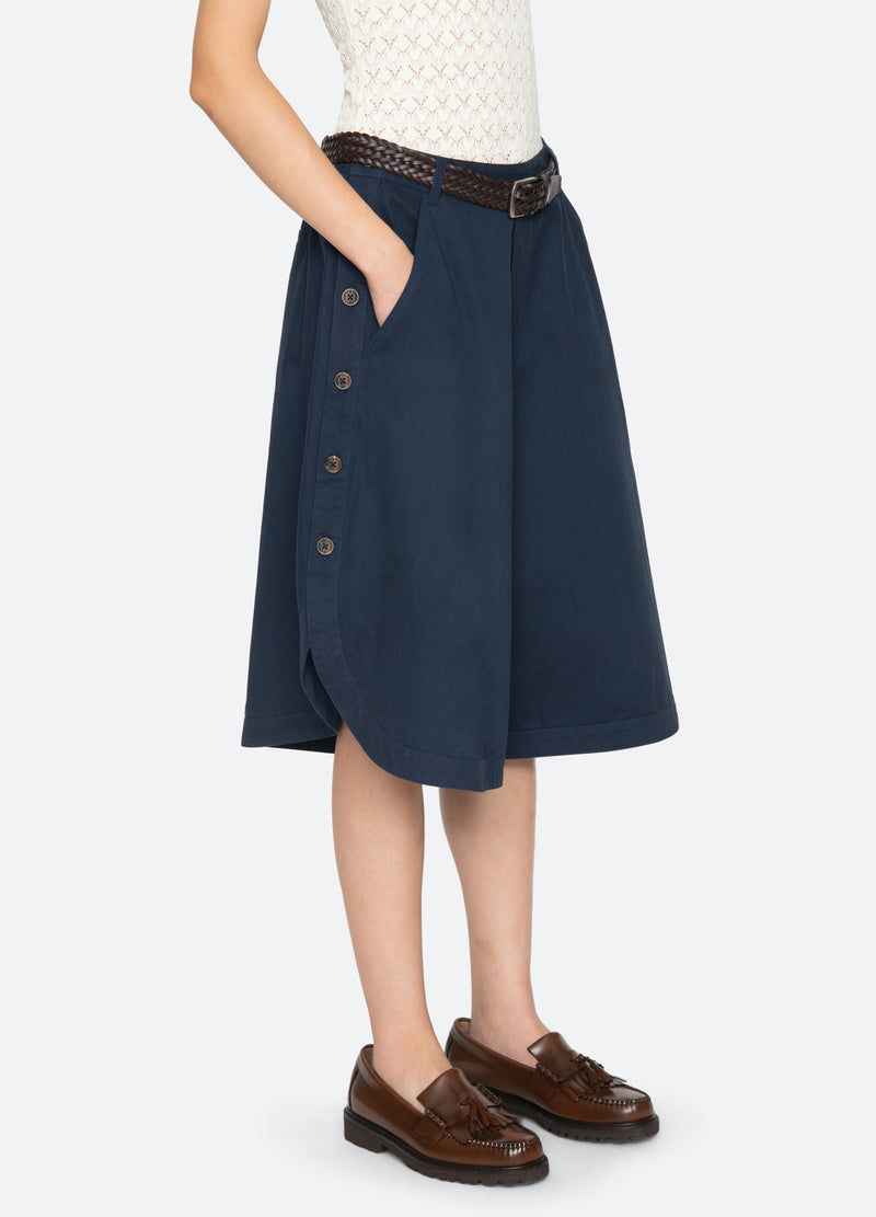 navy-odessa culottes-three quarter view - 5