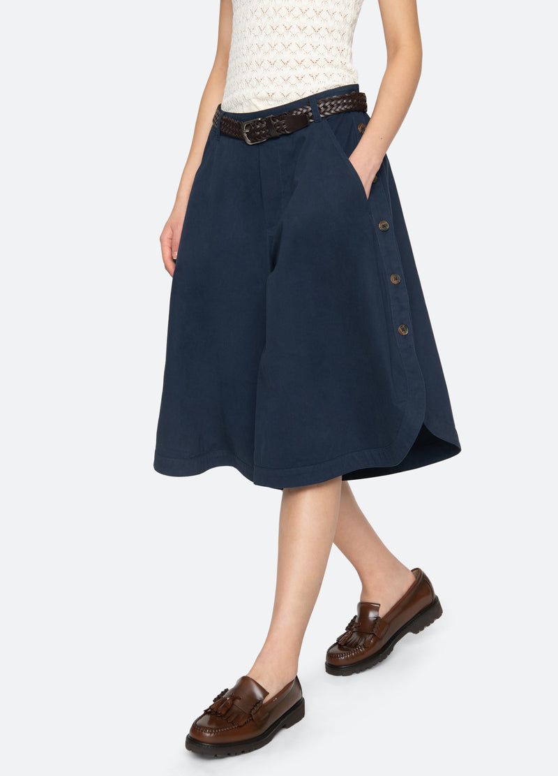 navy-odessa culottes-walking view - 6