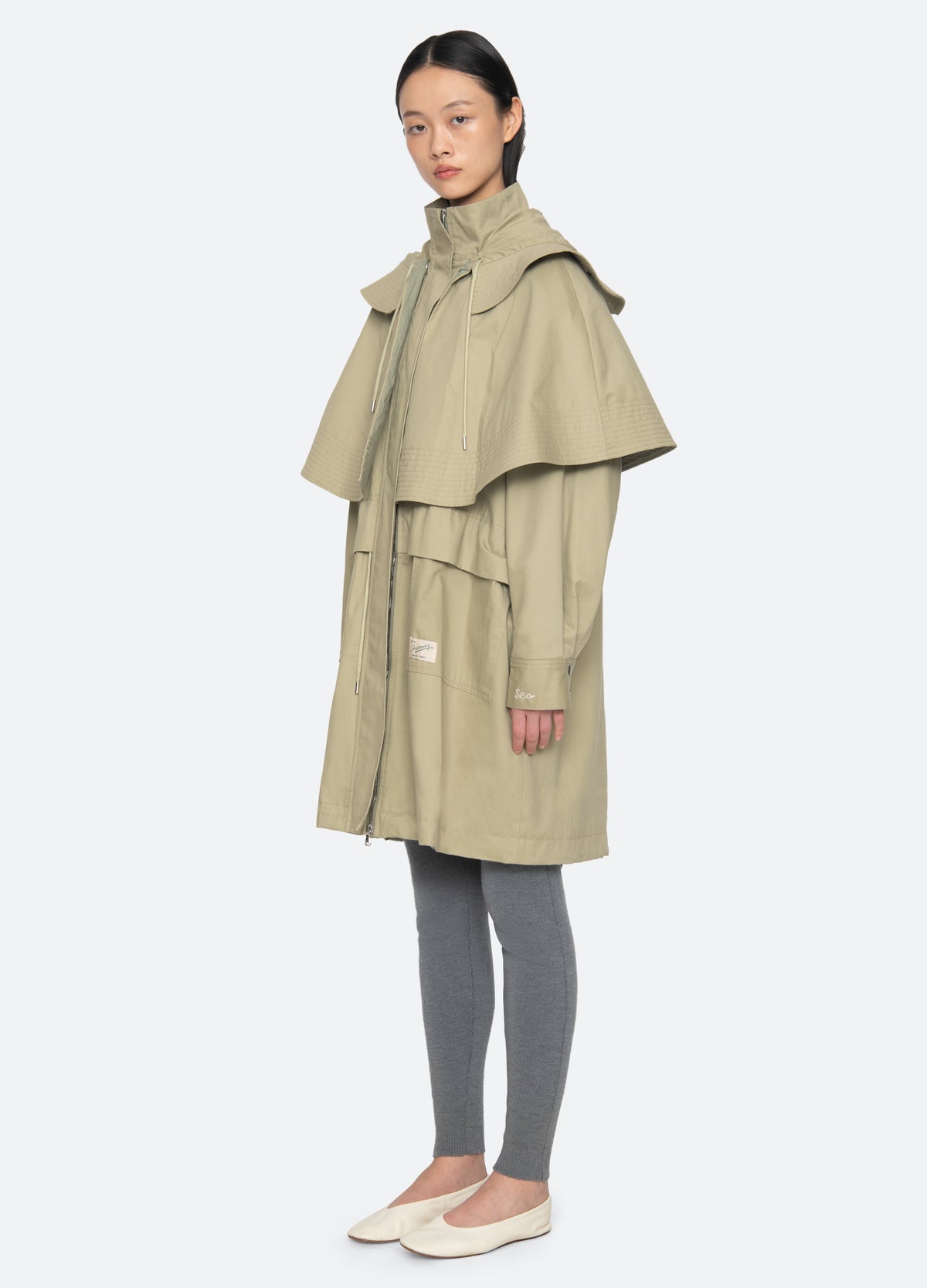 taupe-odessa coat-three quarter view - 5
