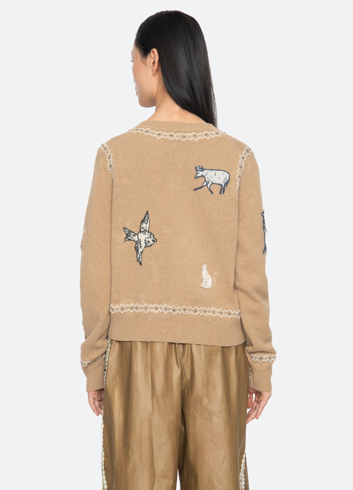 camel-winslow cardigan-back view - 12