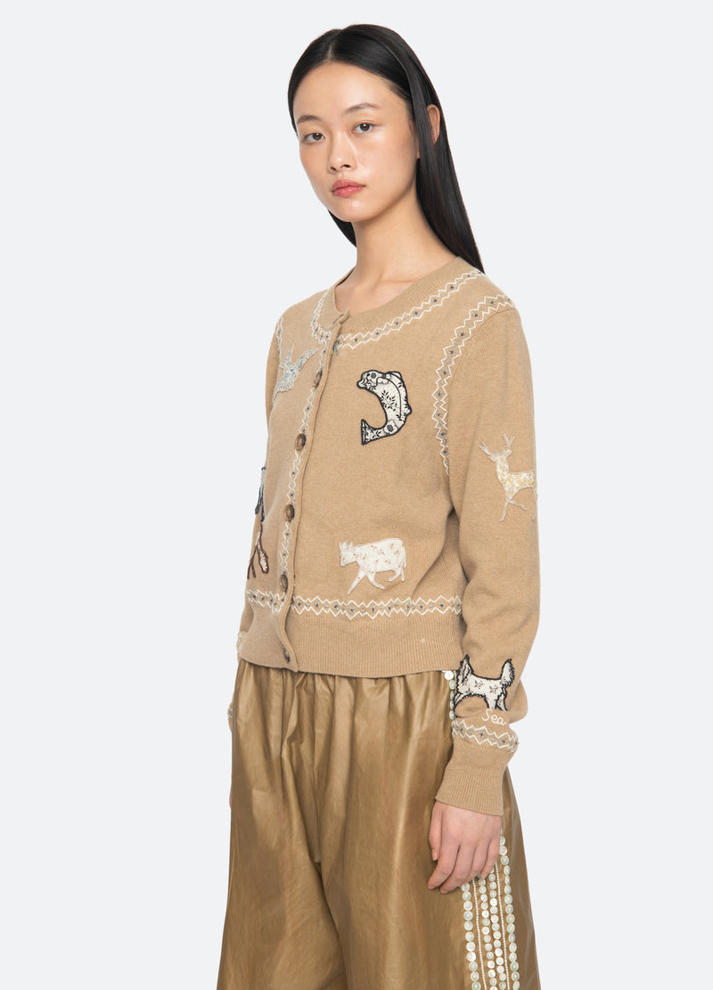 camel-winslow cardigan-three quarter view - 15