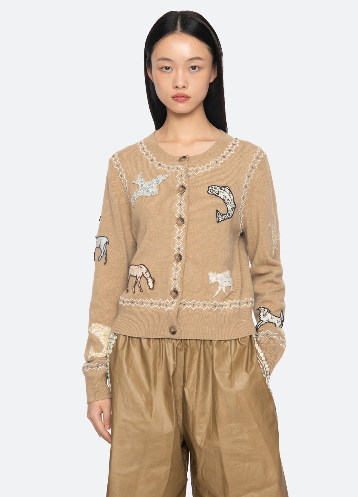 camel-winslow cardigan-front view 2 - 10