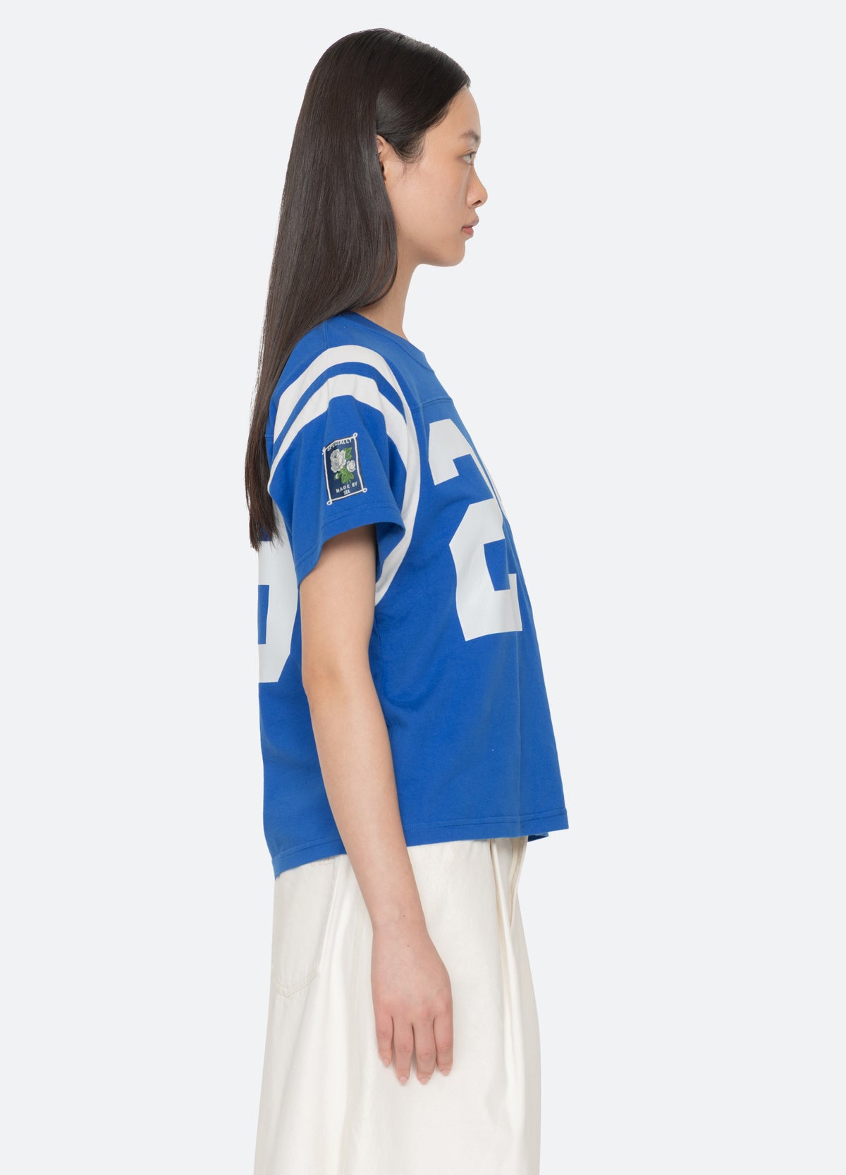 blue-georgie tee-side view - 4