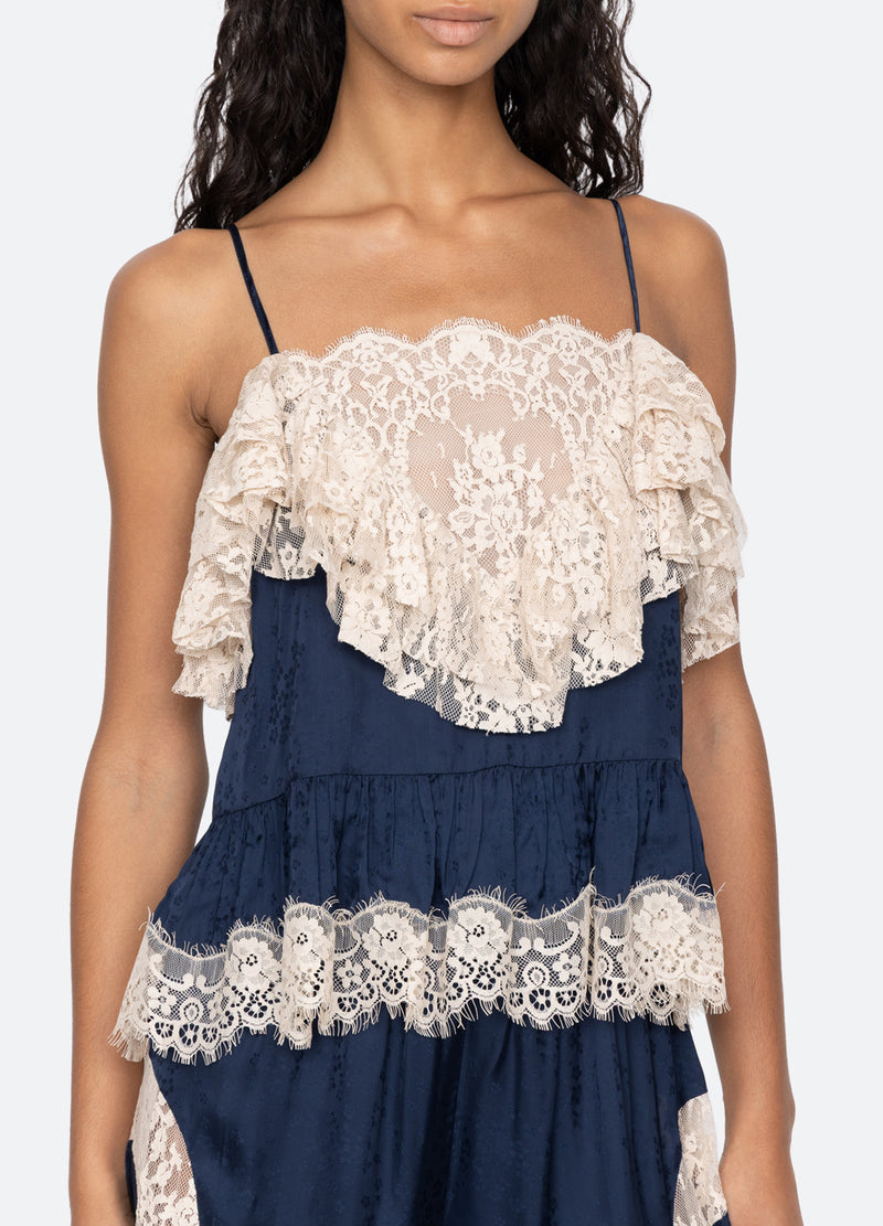navy-ethel camisole-detail view - 6