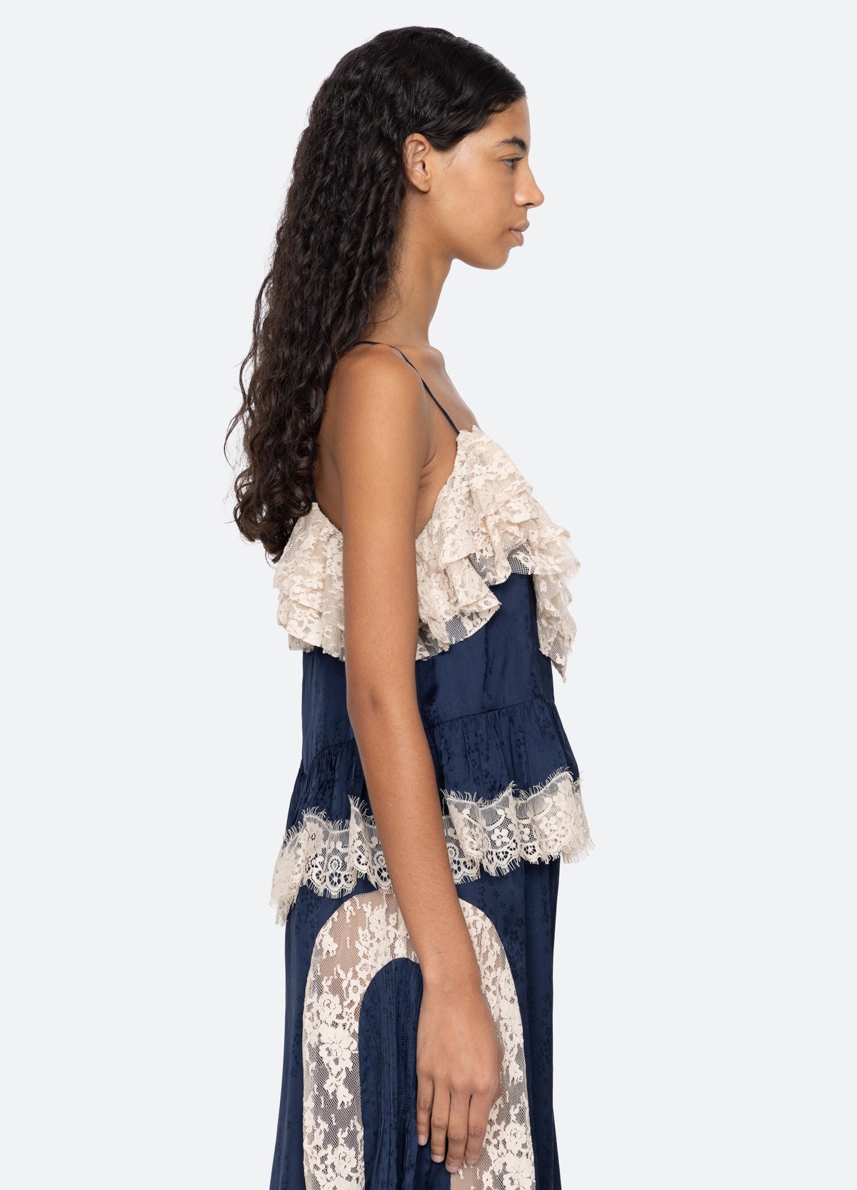 navy-ethel camisole-side view - 3