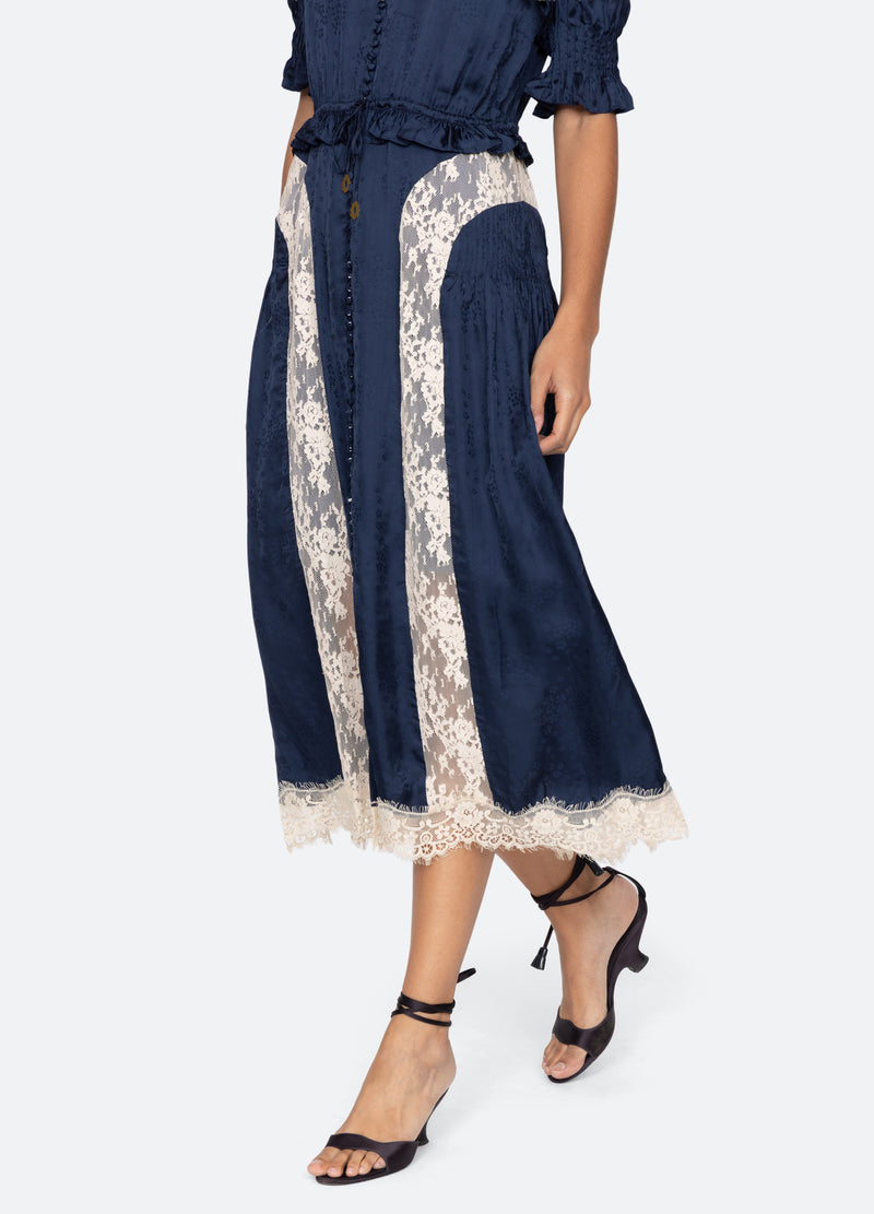 navy-ethel midi dress-detail view 2 - 7