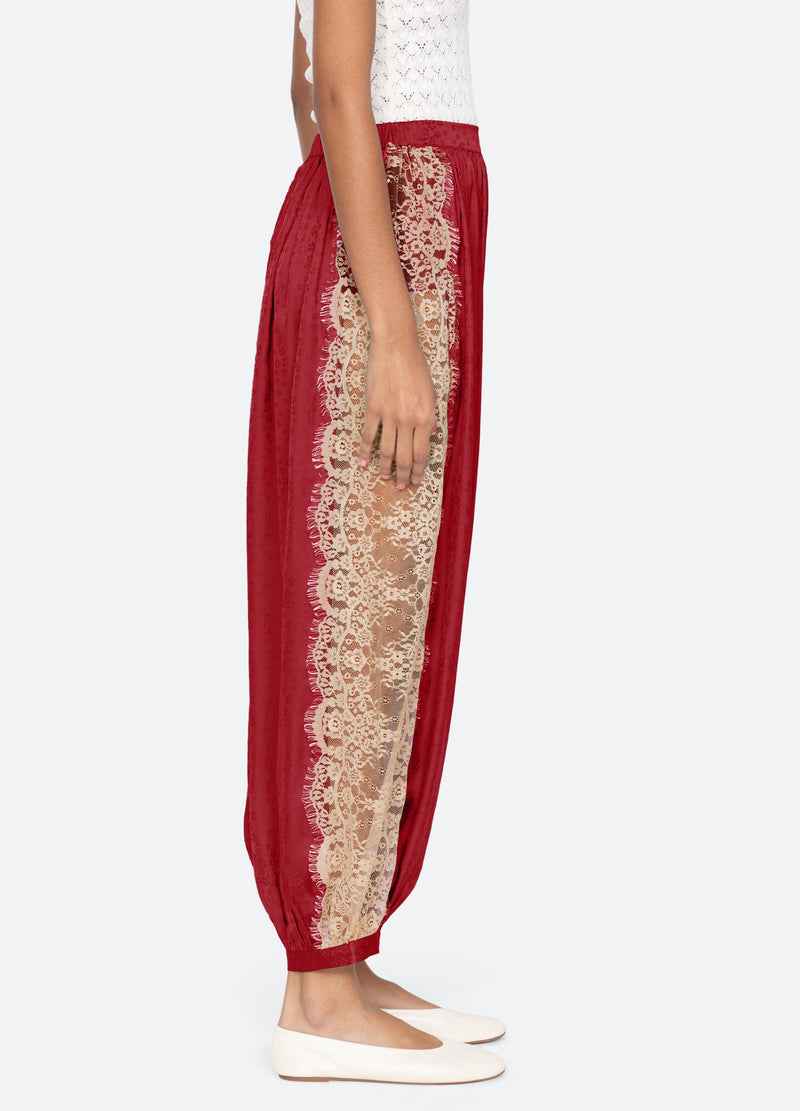 burgundy-ethel bloomer pants-side view - 4