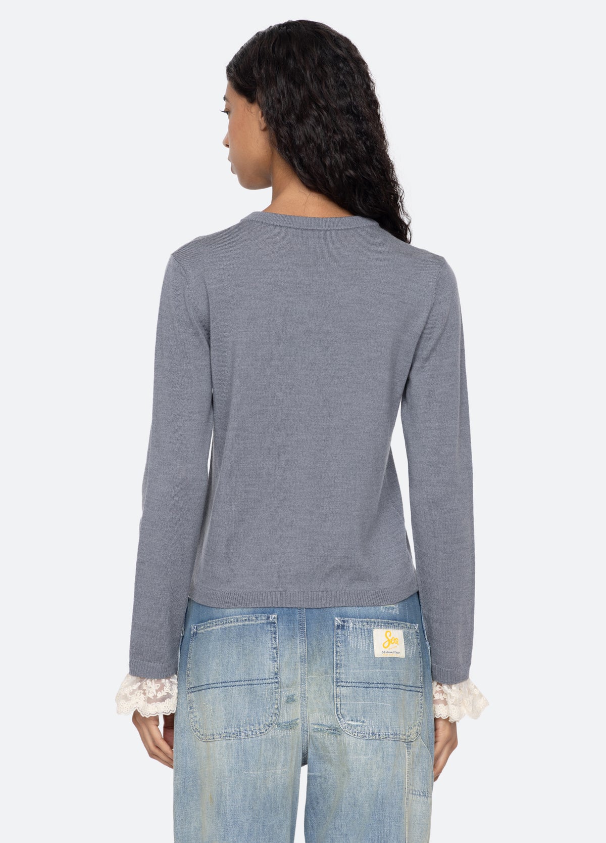 grey-diane cardigan-back view - 9
