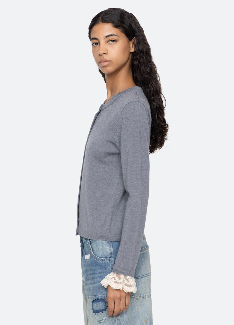 grey-diane cardigan-side view - 10