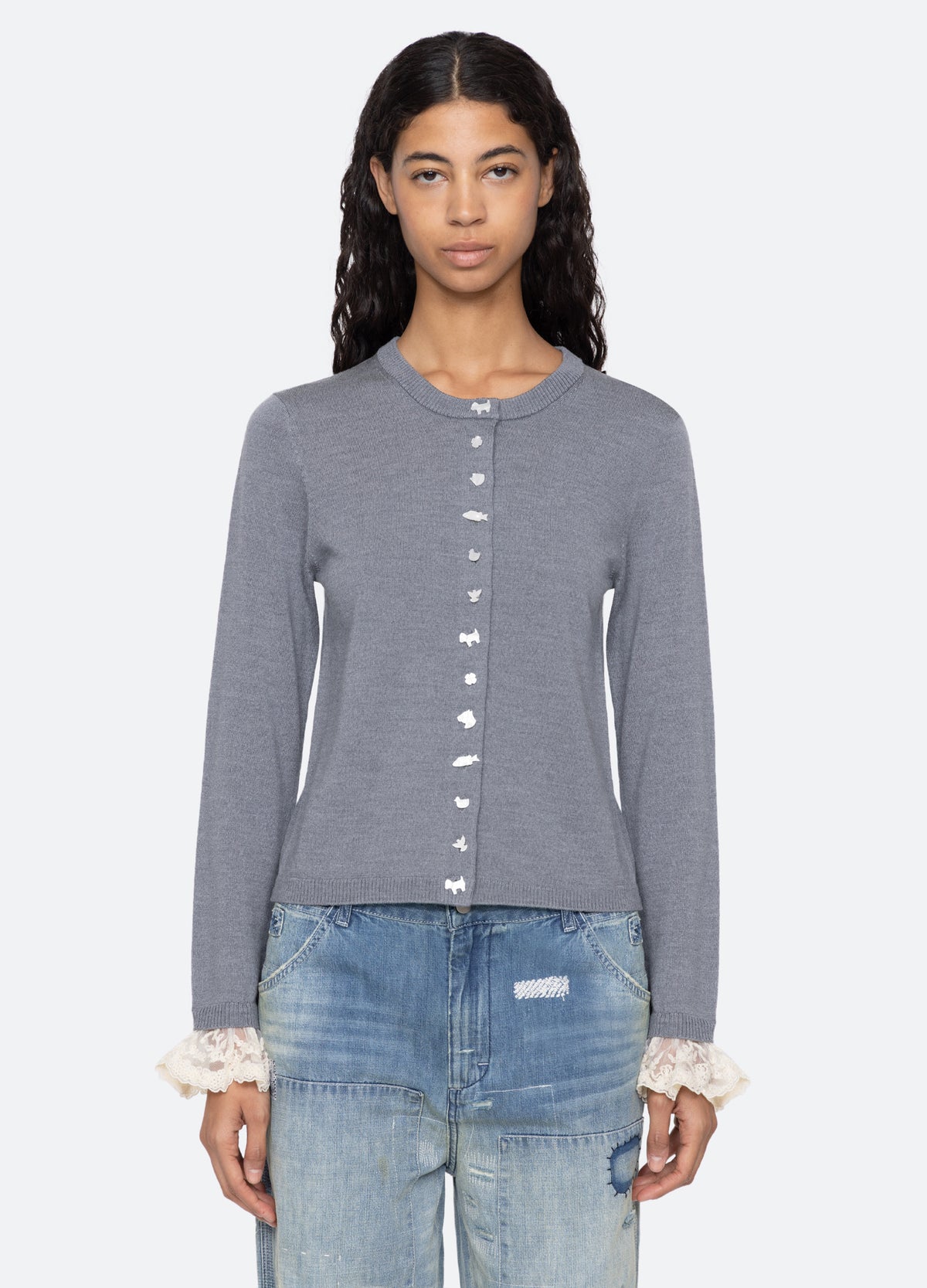 grey-diane cardigan-front view 2 - 12