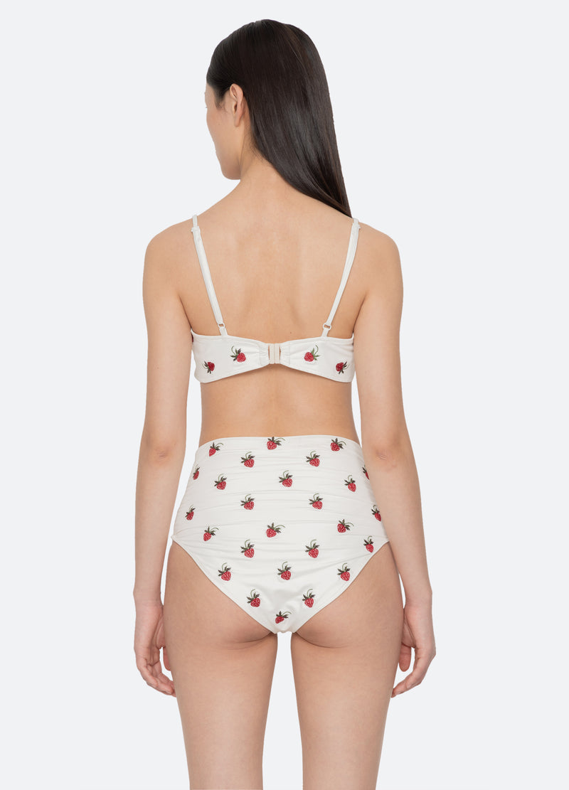 cream-bindi bikini top-back view - 2