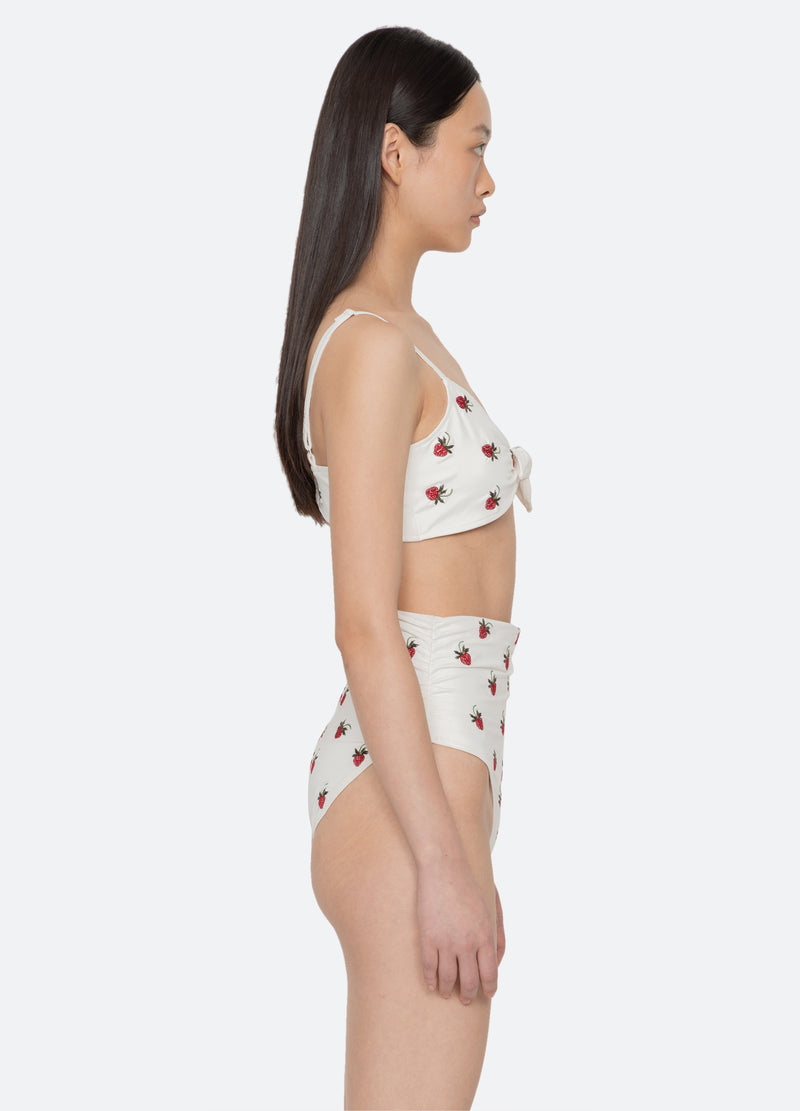 cream-bindi bikini top-side view - 3