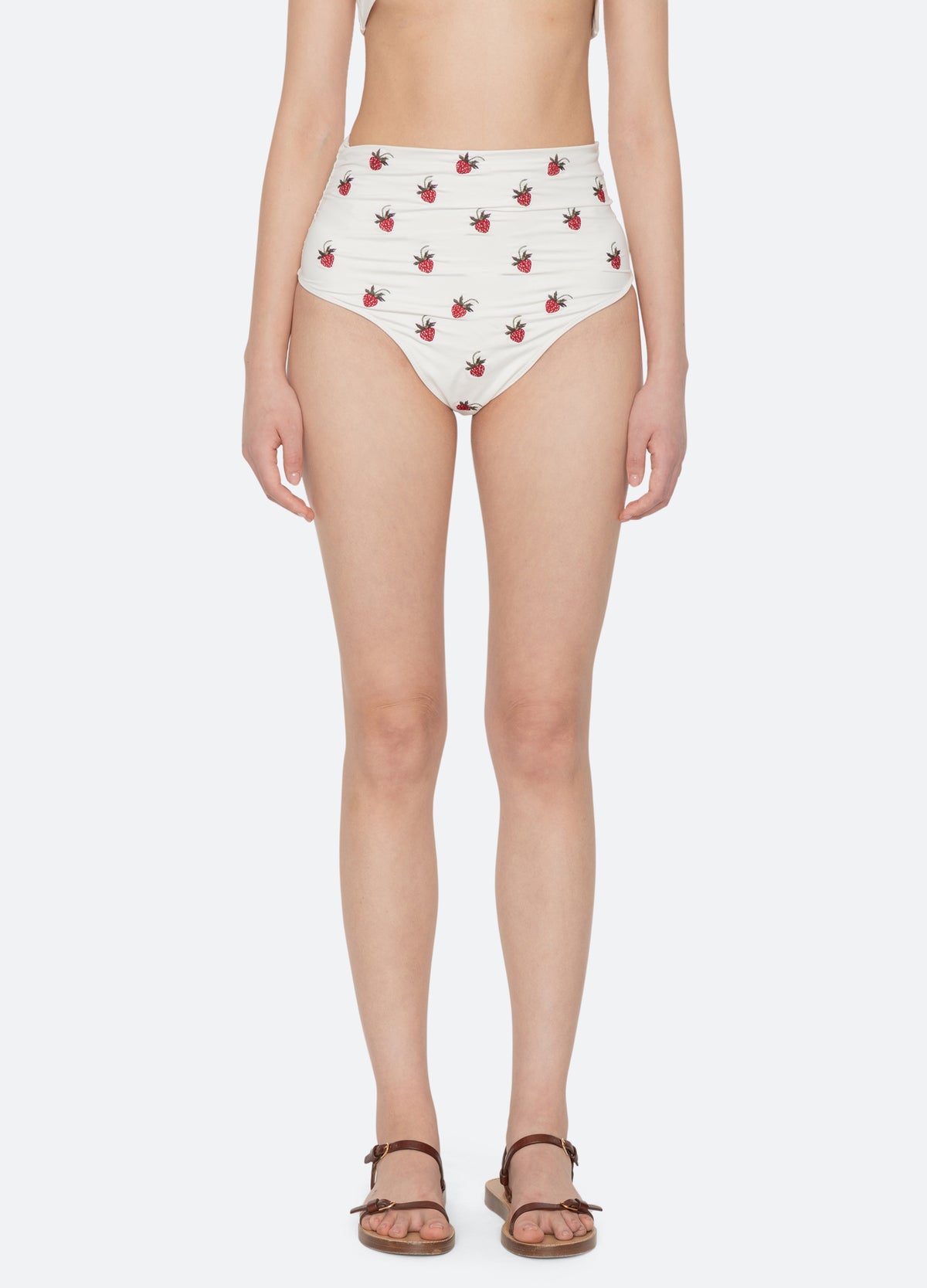 cream-bindi bikini bottom-front view