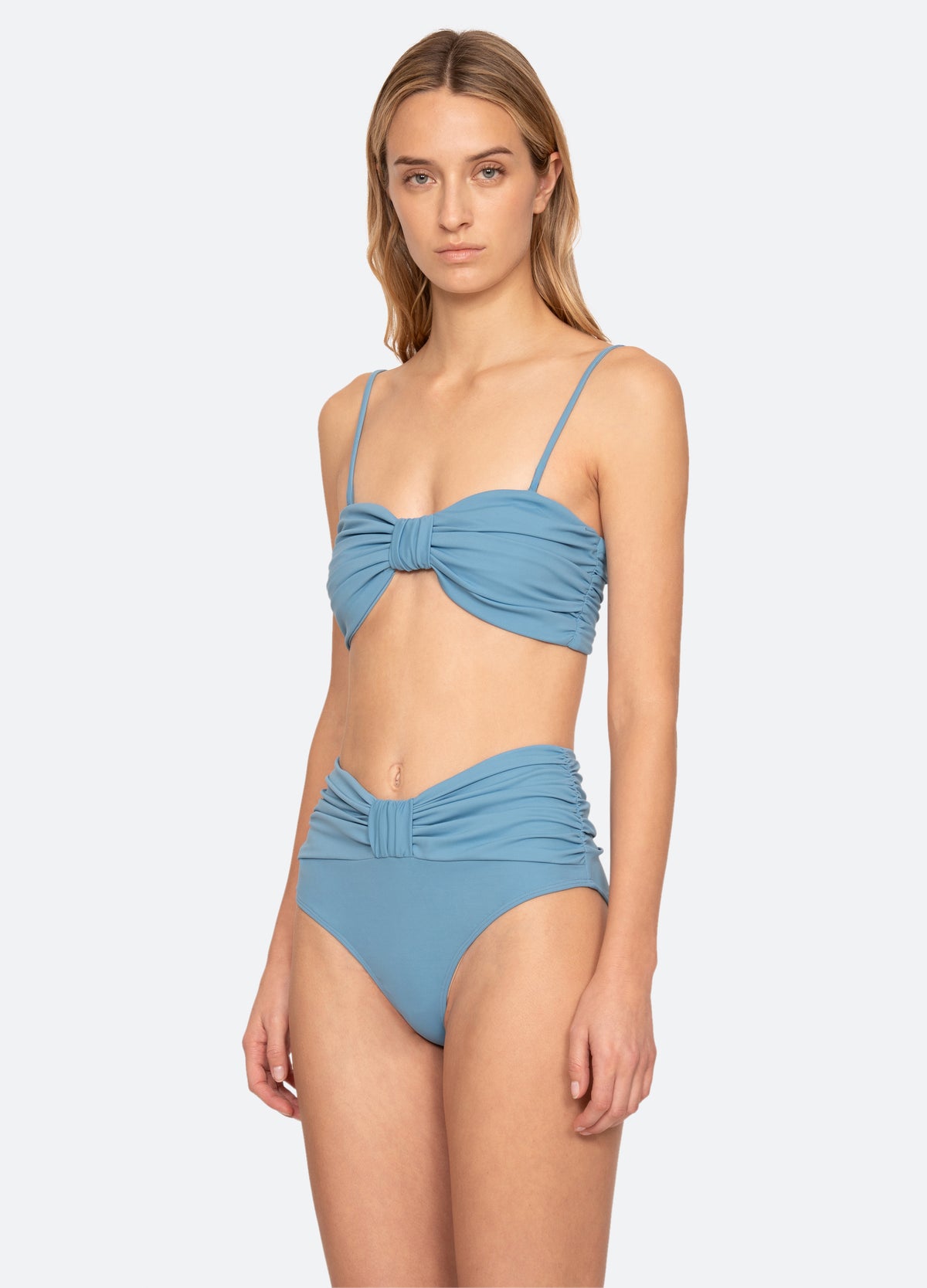 blue-carmella bikini top-three quarter view - 5