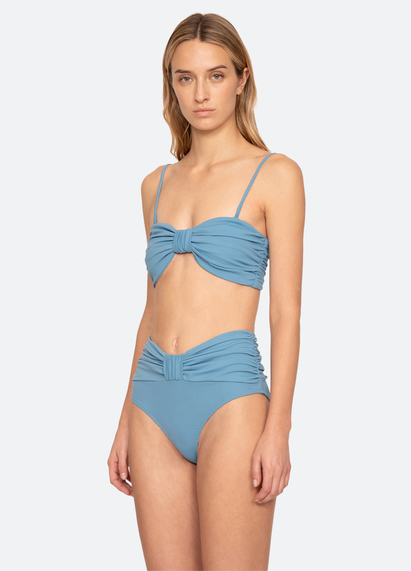 blue-carmella bikini top-three quarter view - 5