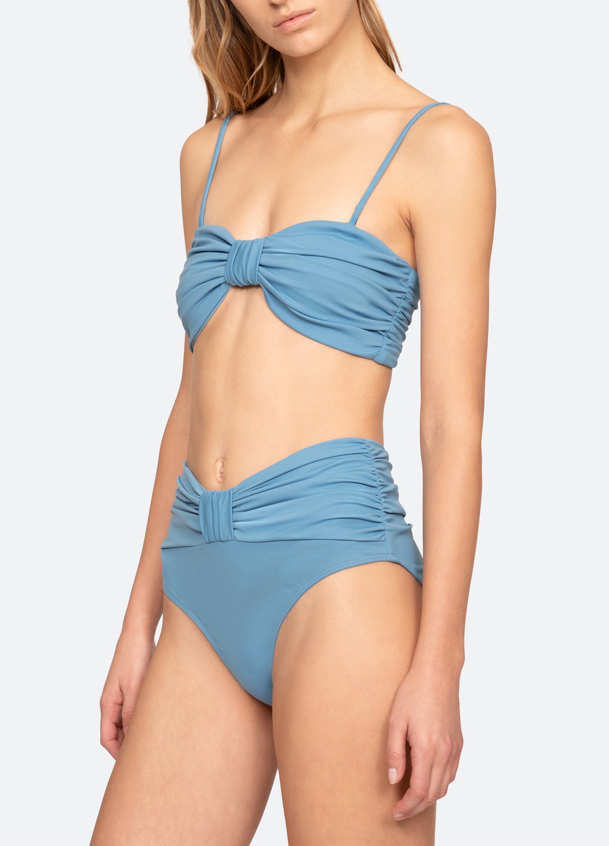 blue-carmella bikini top-detail view - 7