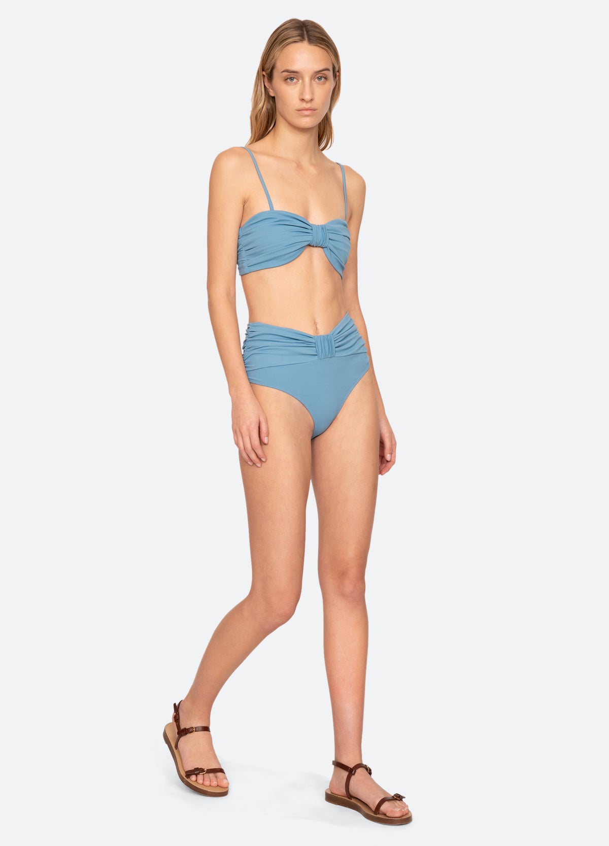 blue-carmella bikini top-full body view - 8