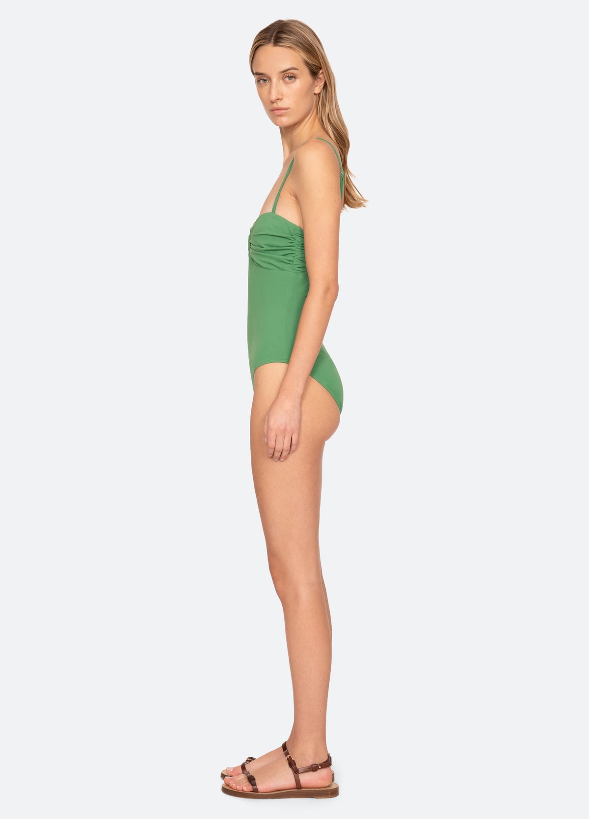 green-carmella one piece-side view - 3