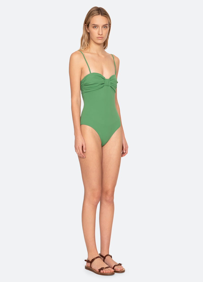 green-carmella one piece-three quarter view - 4