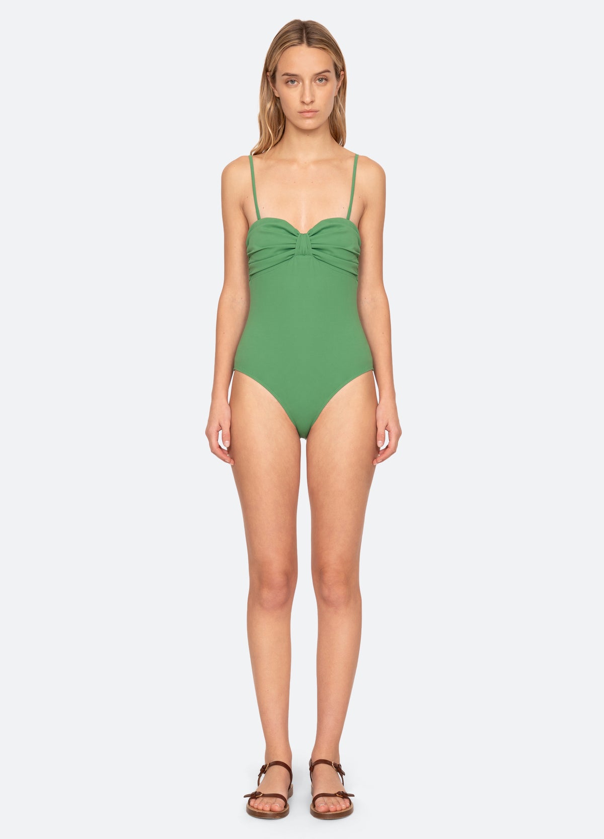 green-carmella one piece-front view 2 - 6