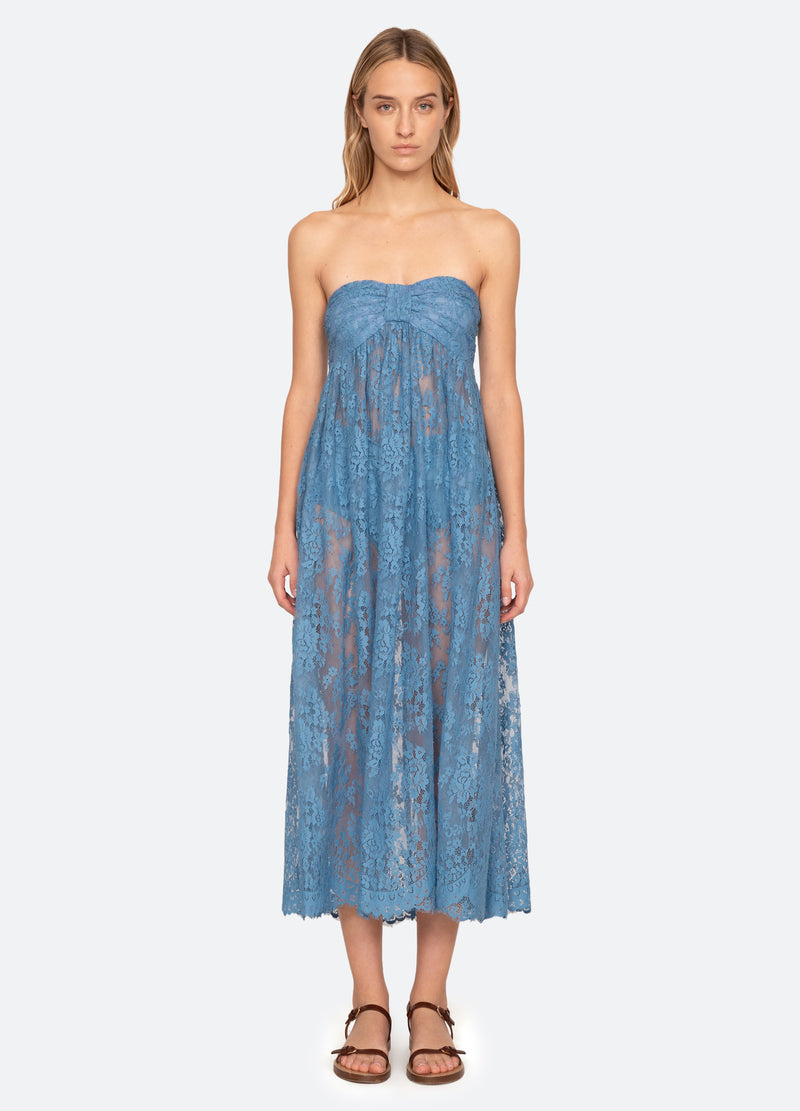 blue-carmella lace dress-front view 2 - 5