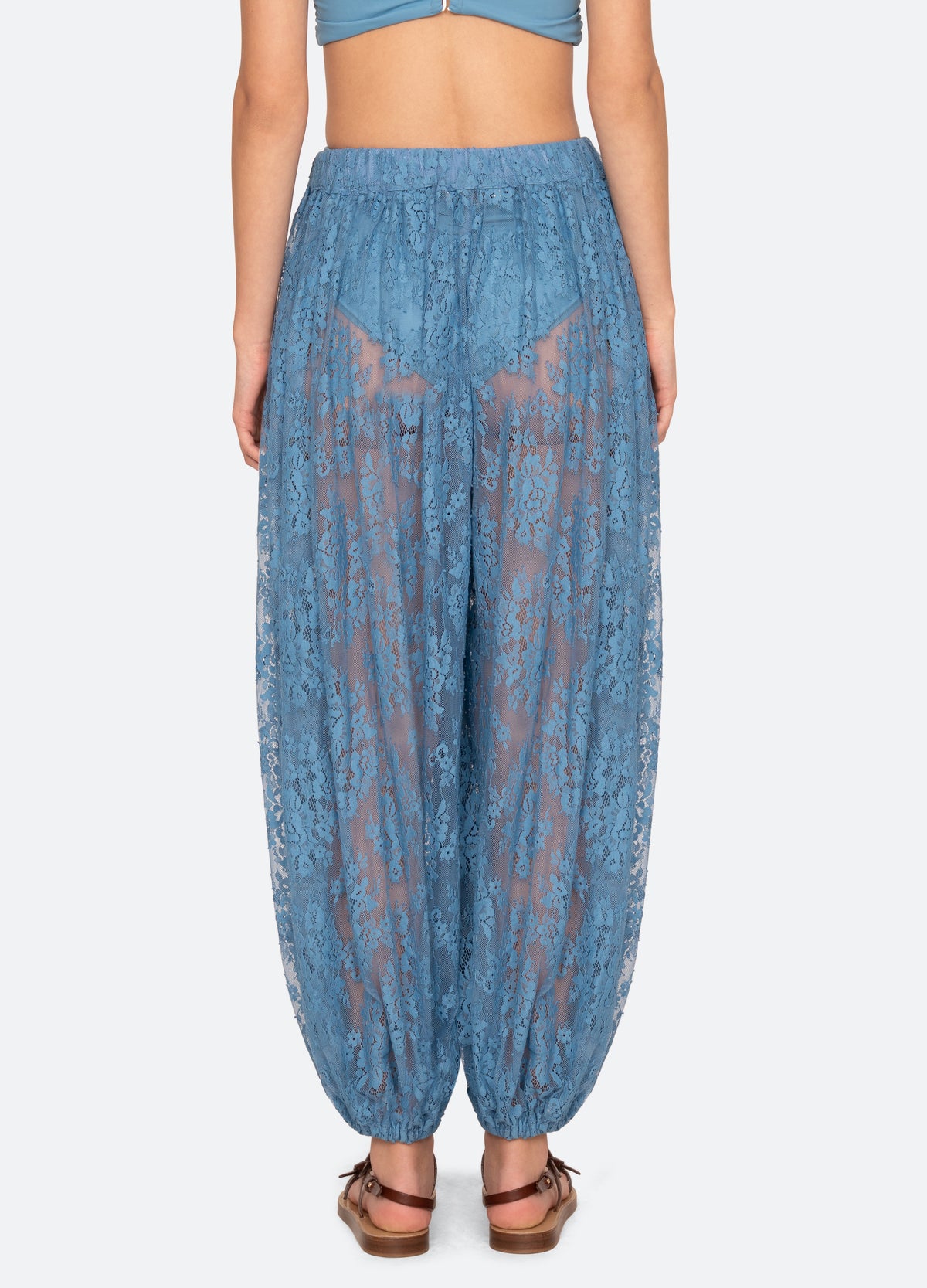 blue-carmella pants-back view - 3