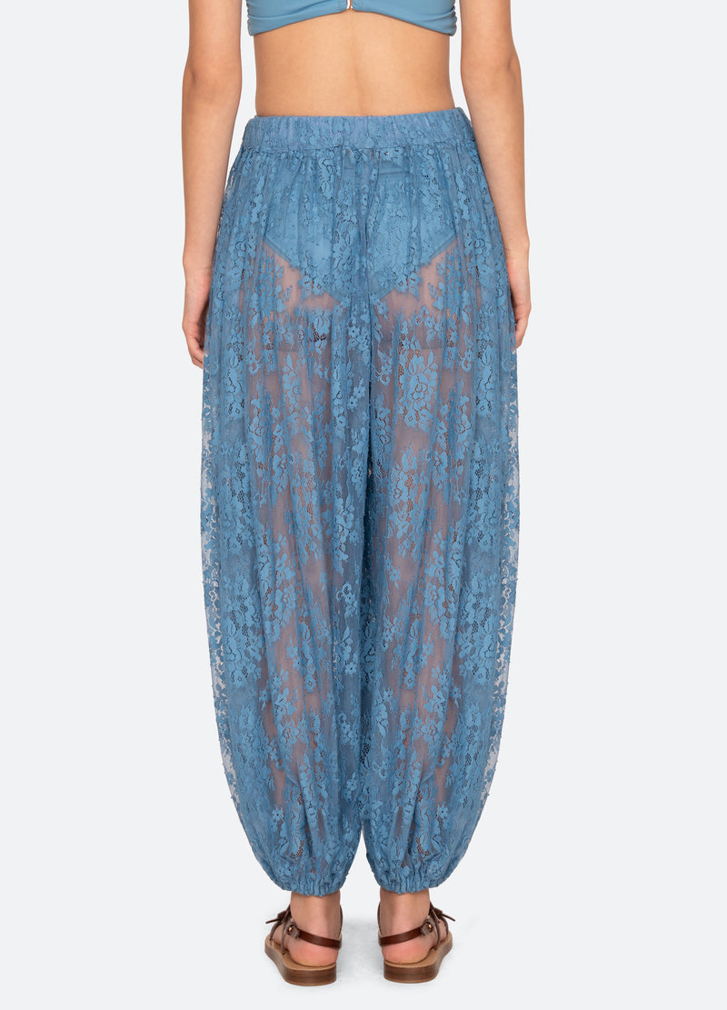 blue-carmella pants-back view - 3