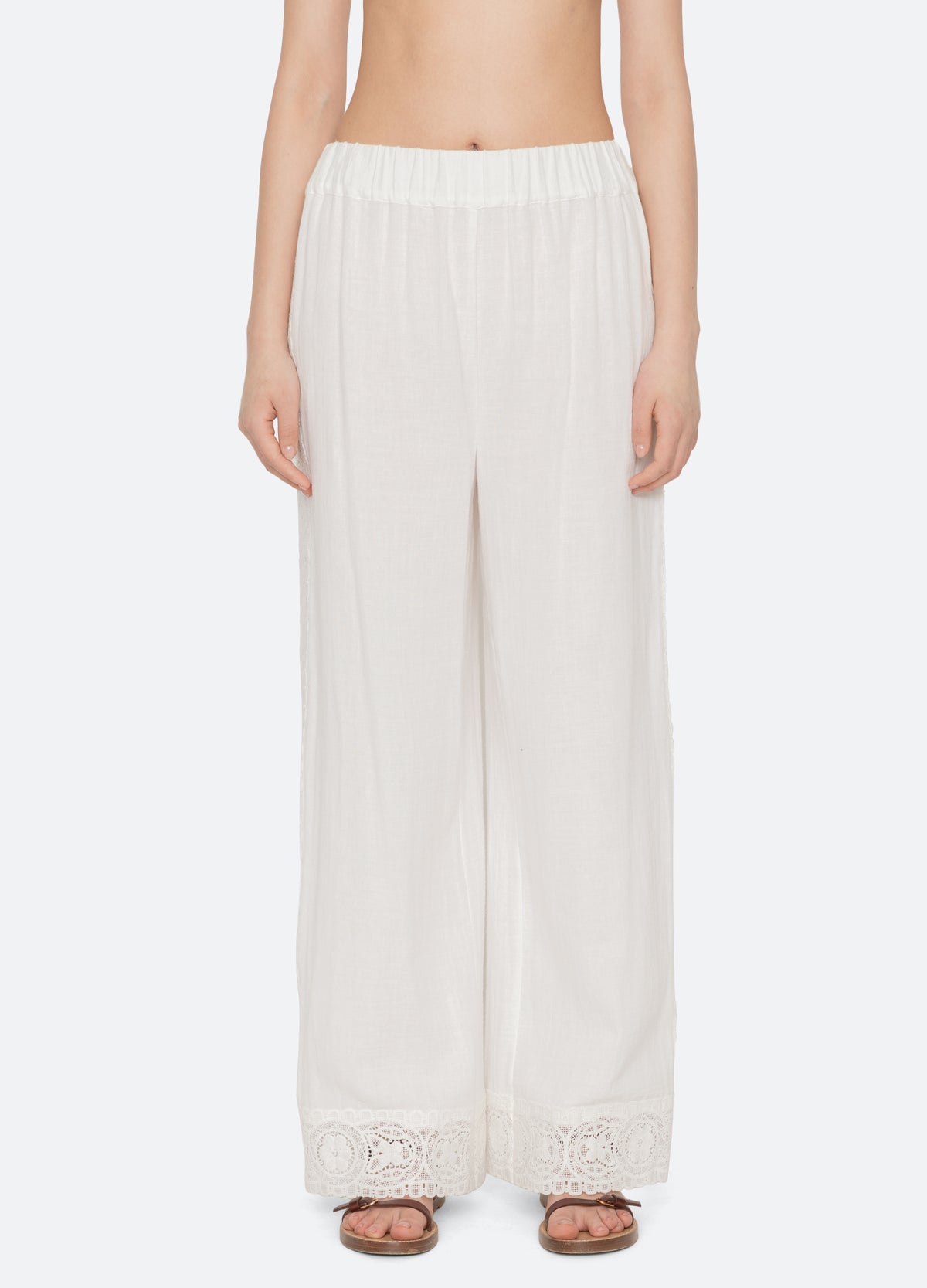cream-gardener coverup pants-front view