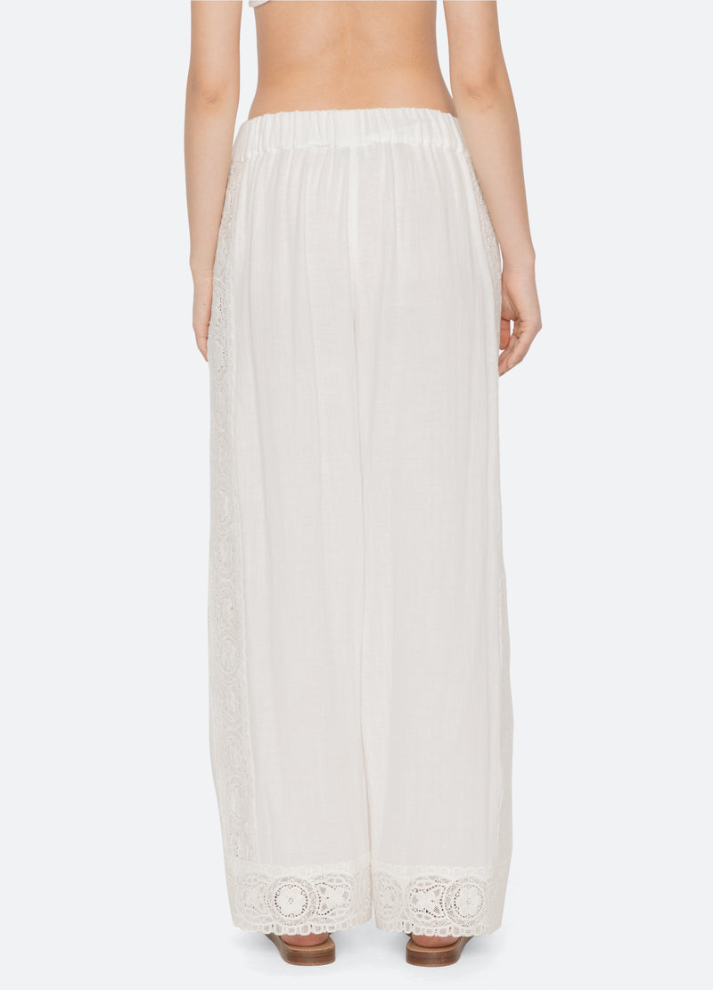 cream-gardener coverup pants-back view - 4