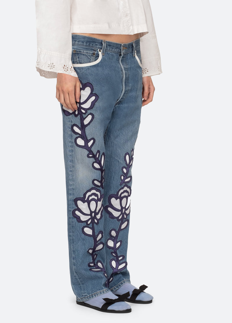 Embroidered Jeans - The Girl from Panama