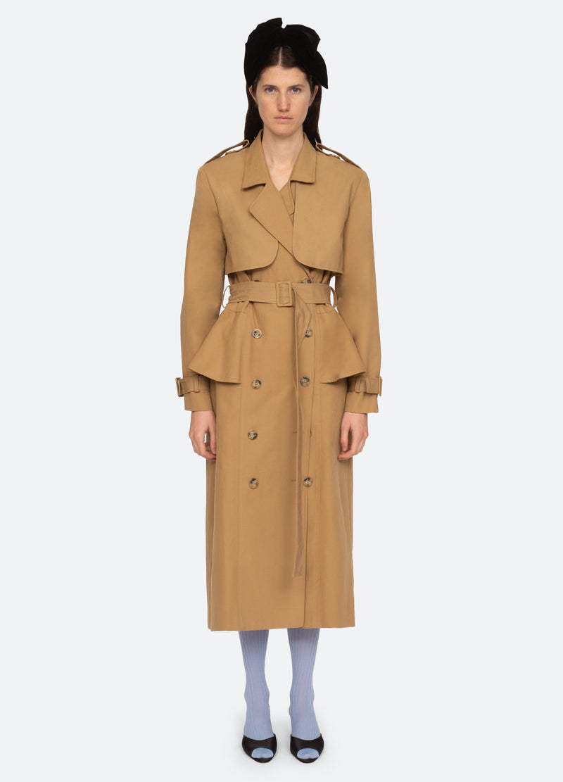 chino-paloma trench coat-front view - 1