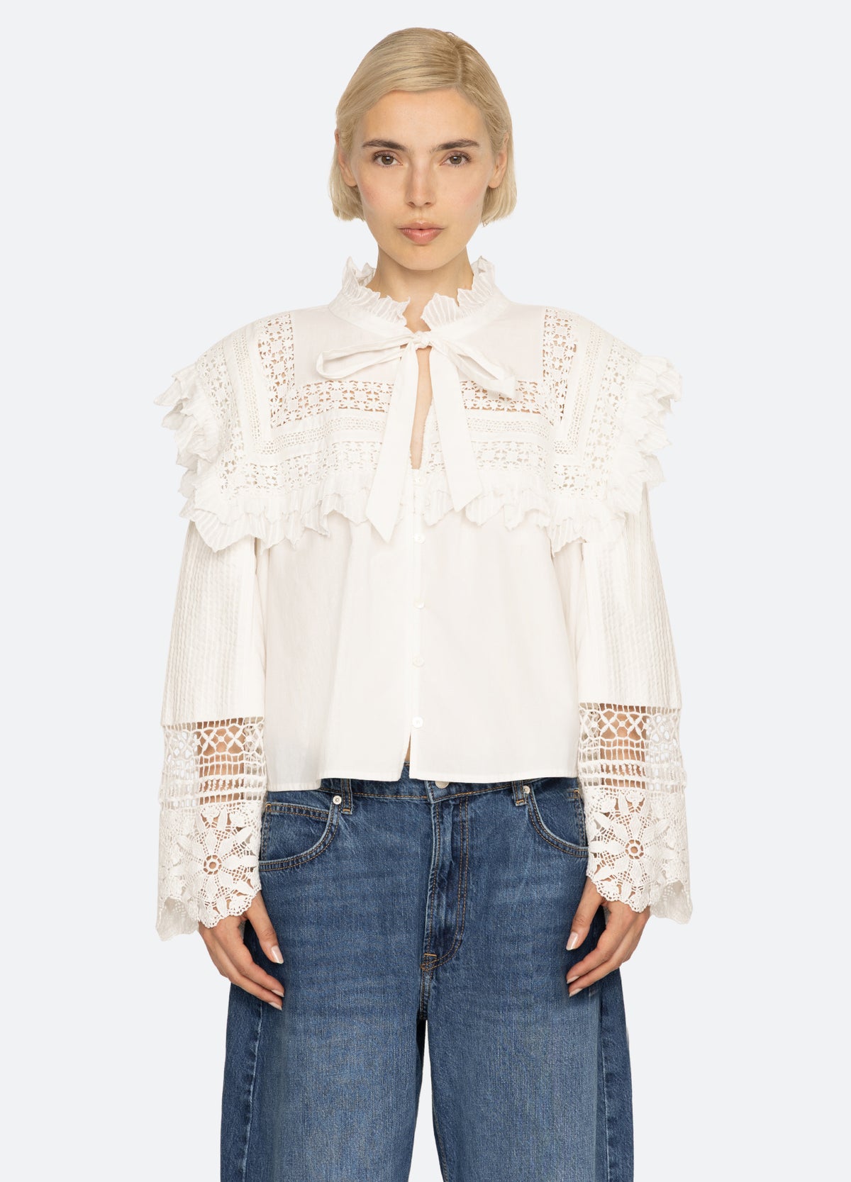 white-honore top-front view