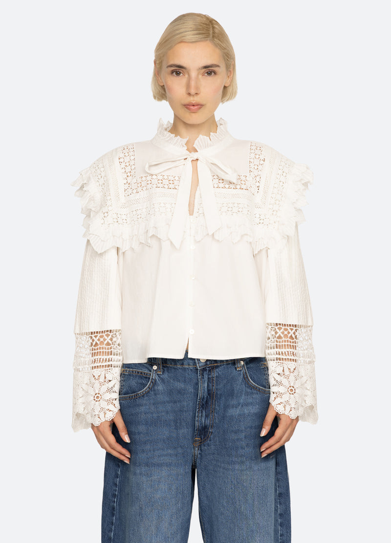 white-honore top-front view - 1
