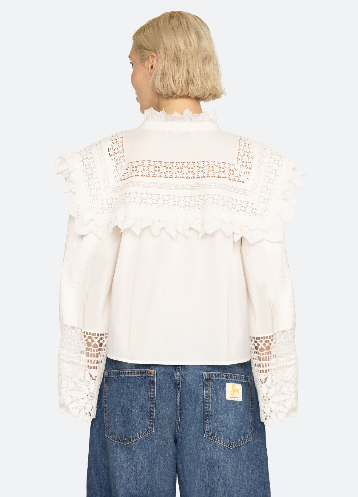 white-honore top-back view - 3
