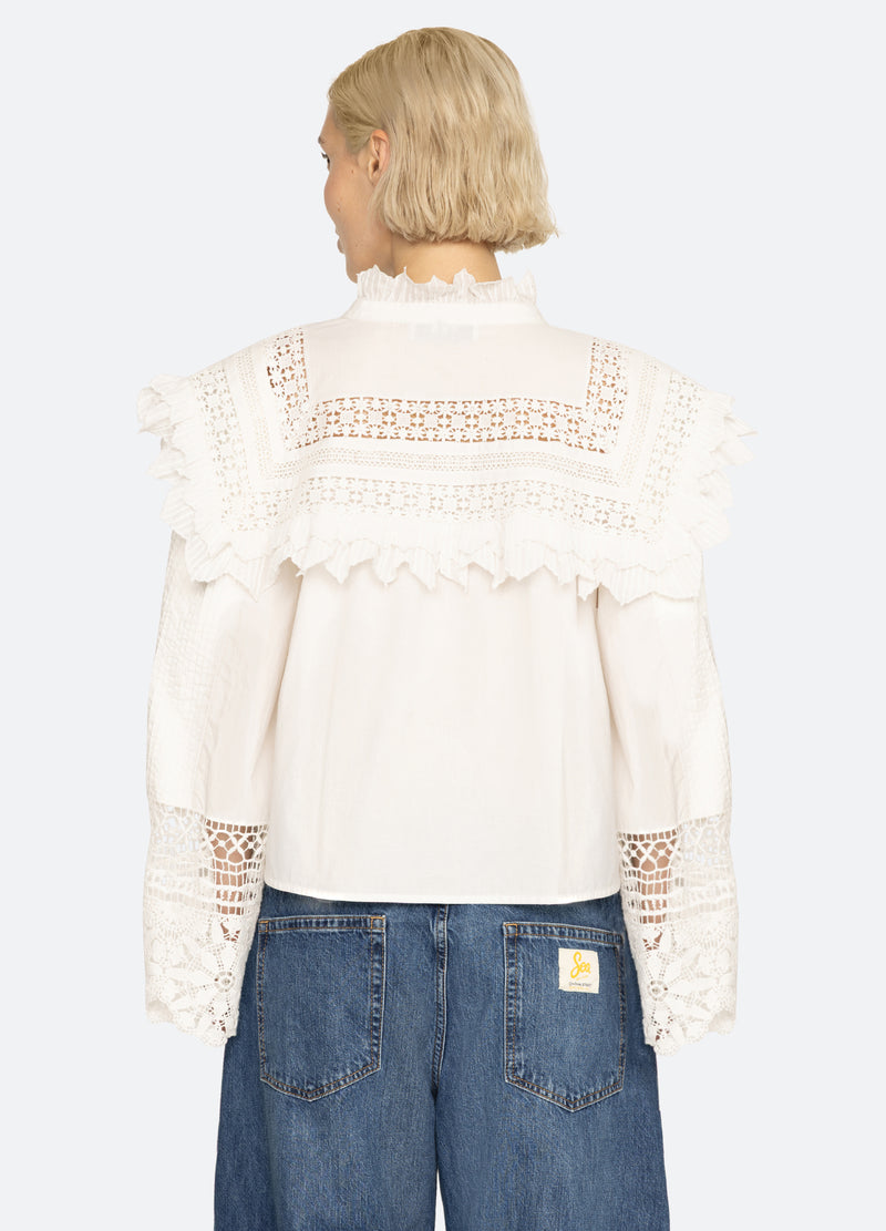 white-honore top-back view - 3