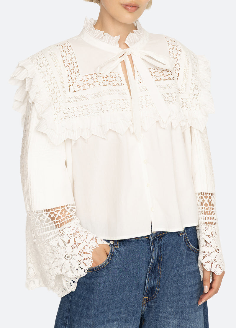 white-honore top-detail view - 6