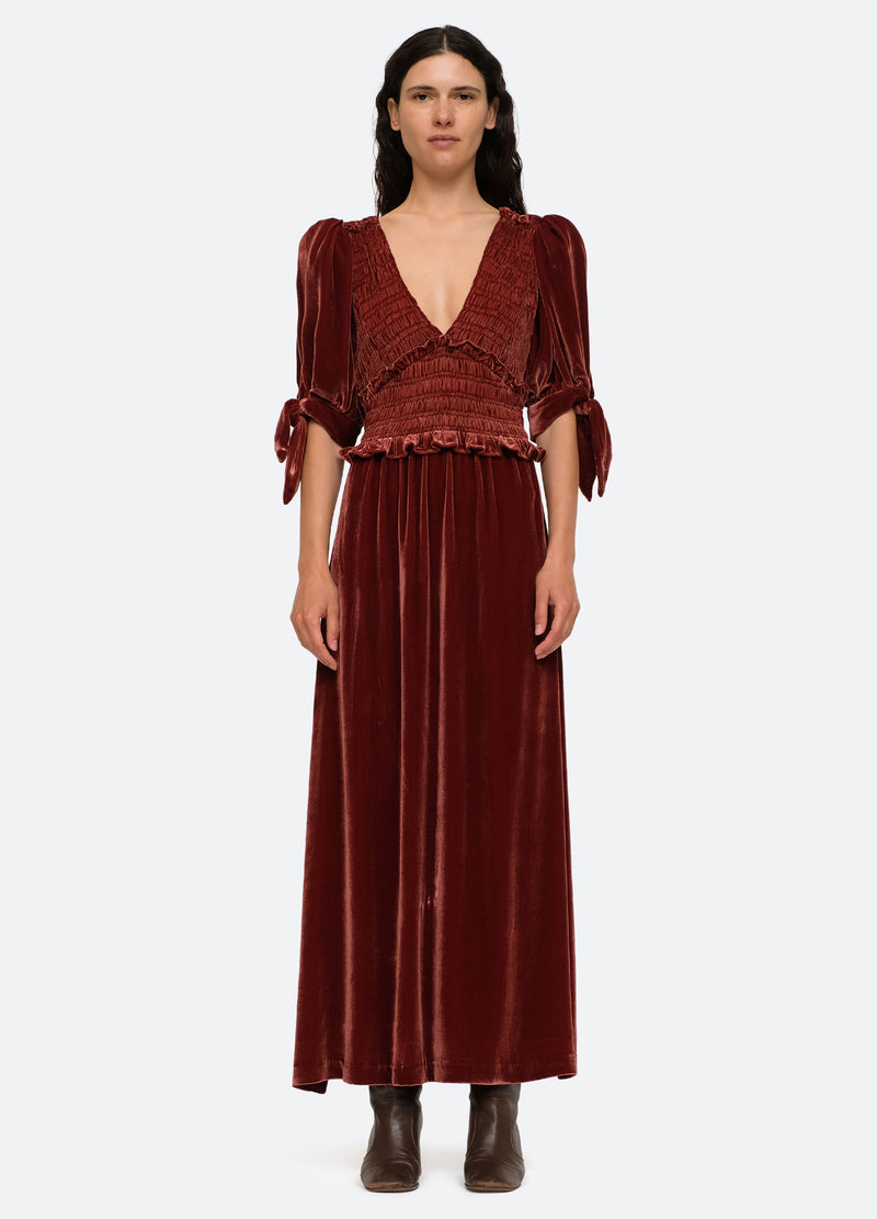 rust-mayde dress-front view - 1