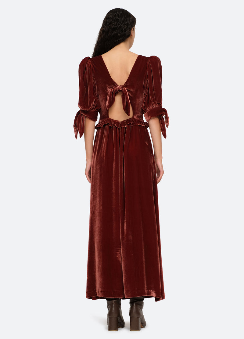 rust-mayde dress-back view - 2