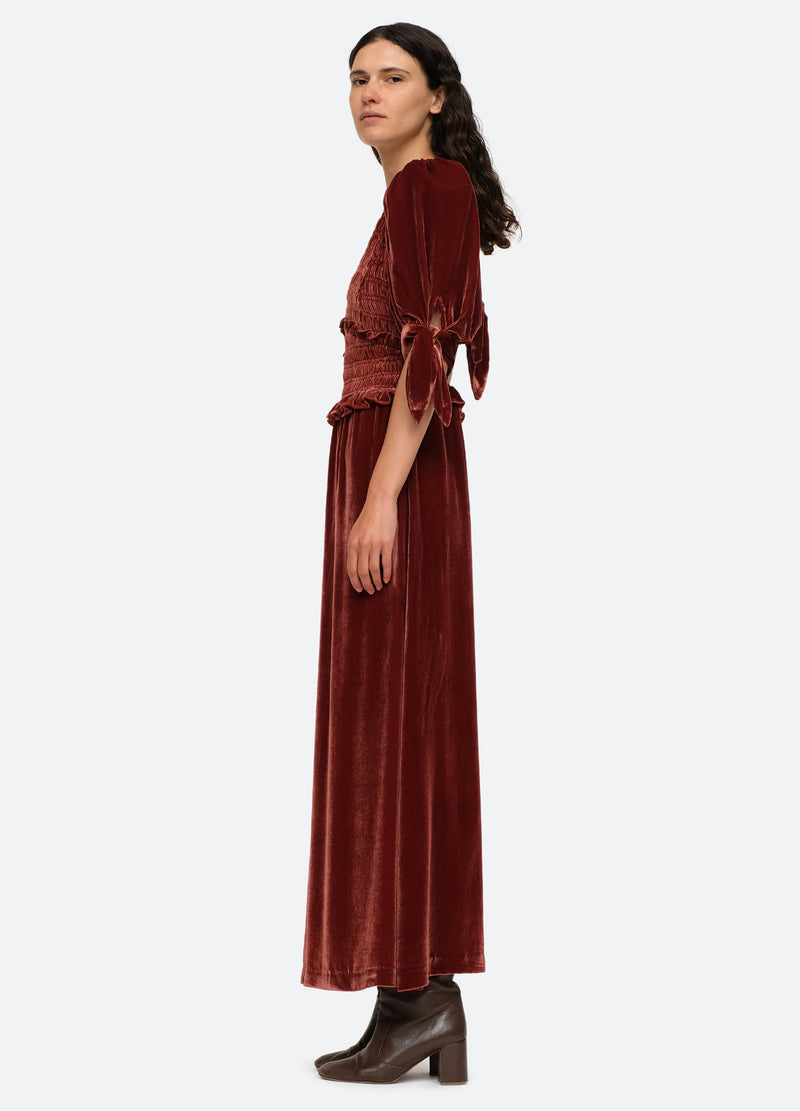 rust-mayde dress-side view - 3