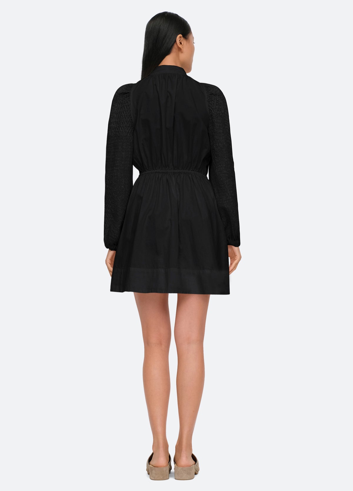 black-casey l/s dress-back view - 6