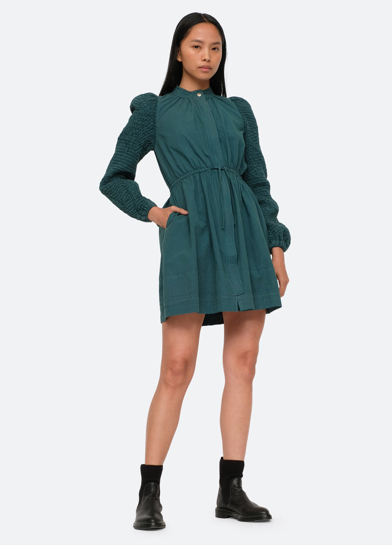 emerald-casey l/s dress-front view - 1
