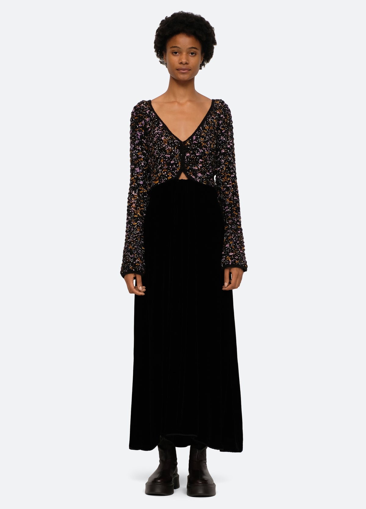 black-cerese dress-front view - 5