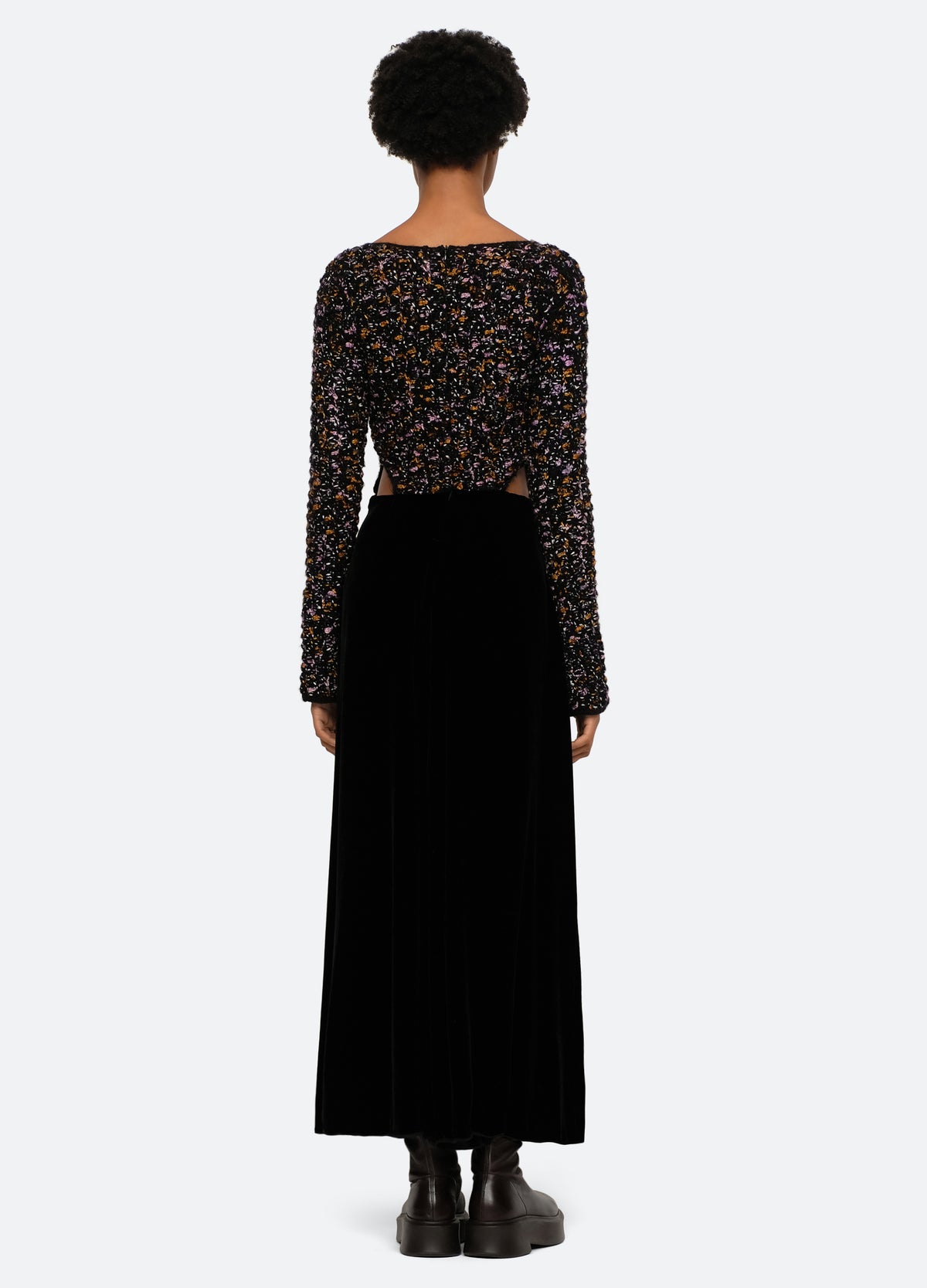 black-cerese dress-back view - 3