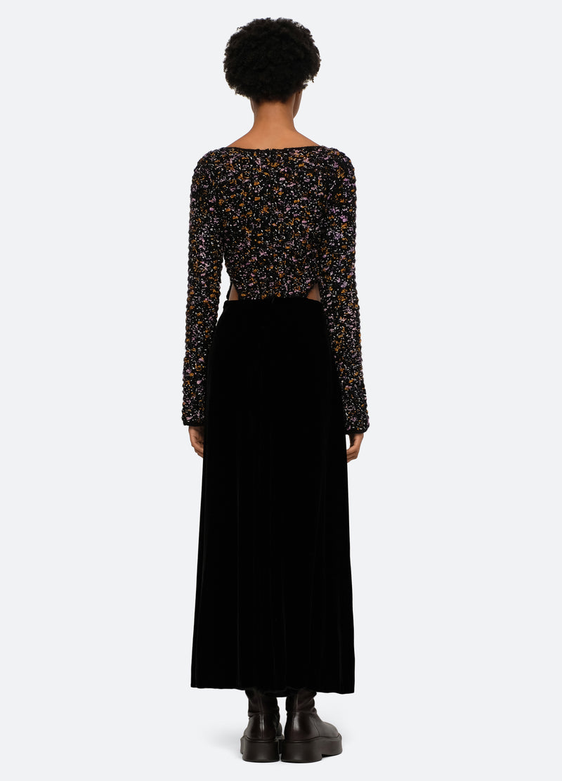 black-cerese dress-back view - 3