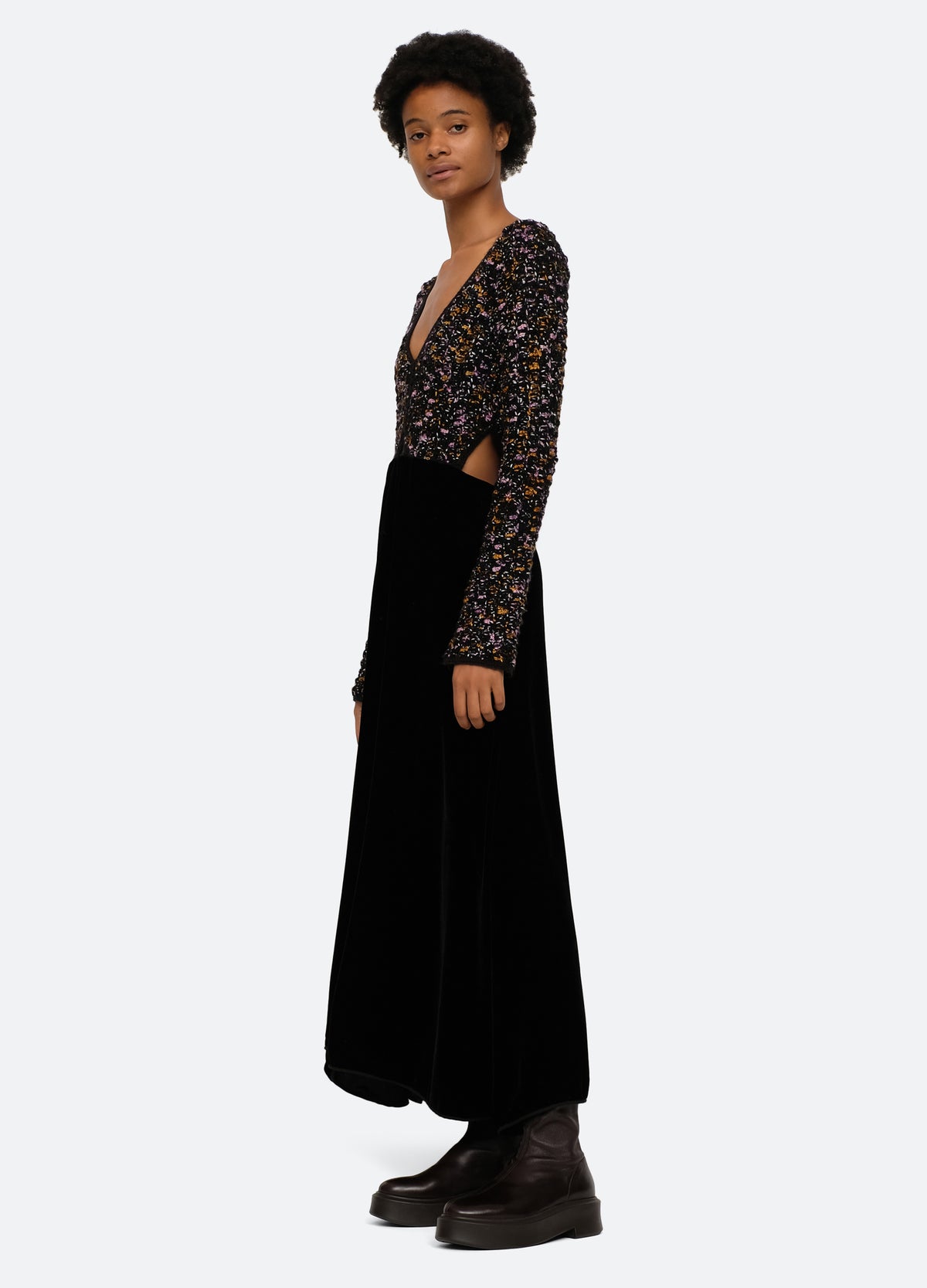 black-cerese dress-side view - 4