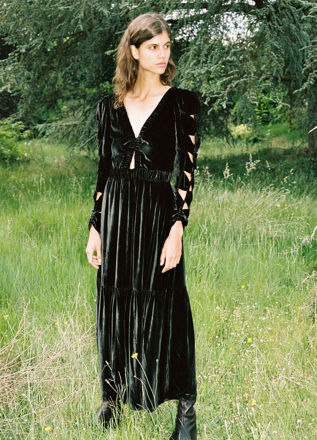 black-mayde cutout dress-editorial view - 2