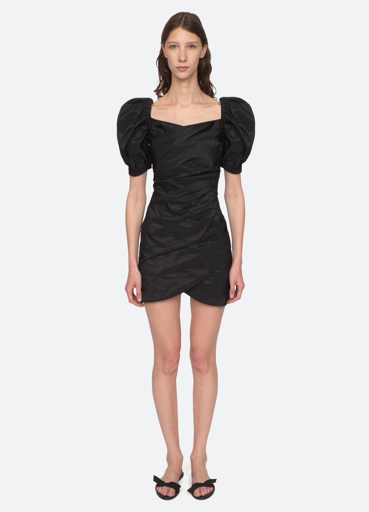 black-diana s/s dress-front view - 6