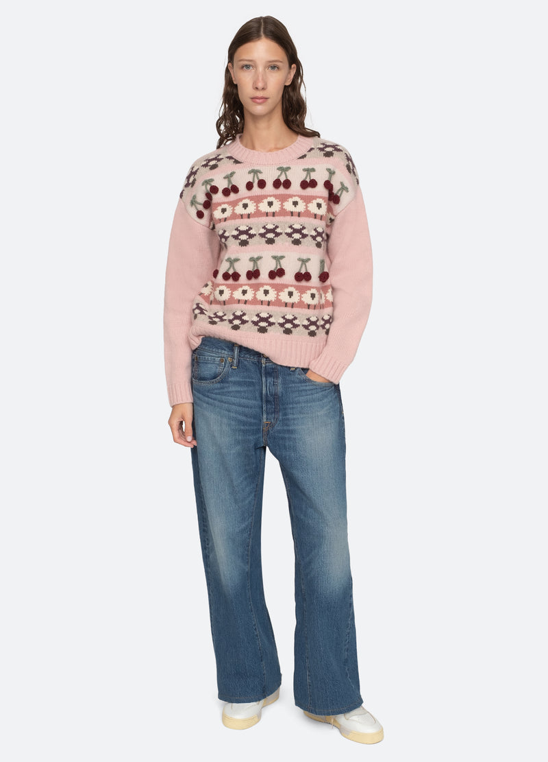 pink-molly sweater-full body view - 15