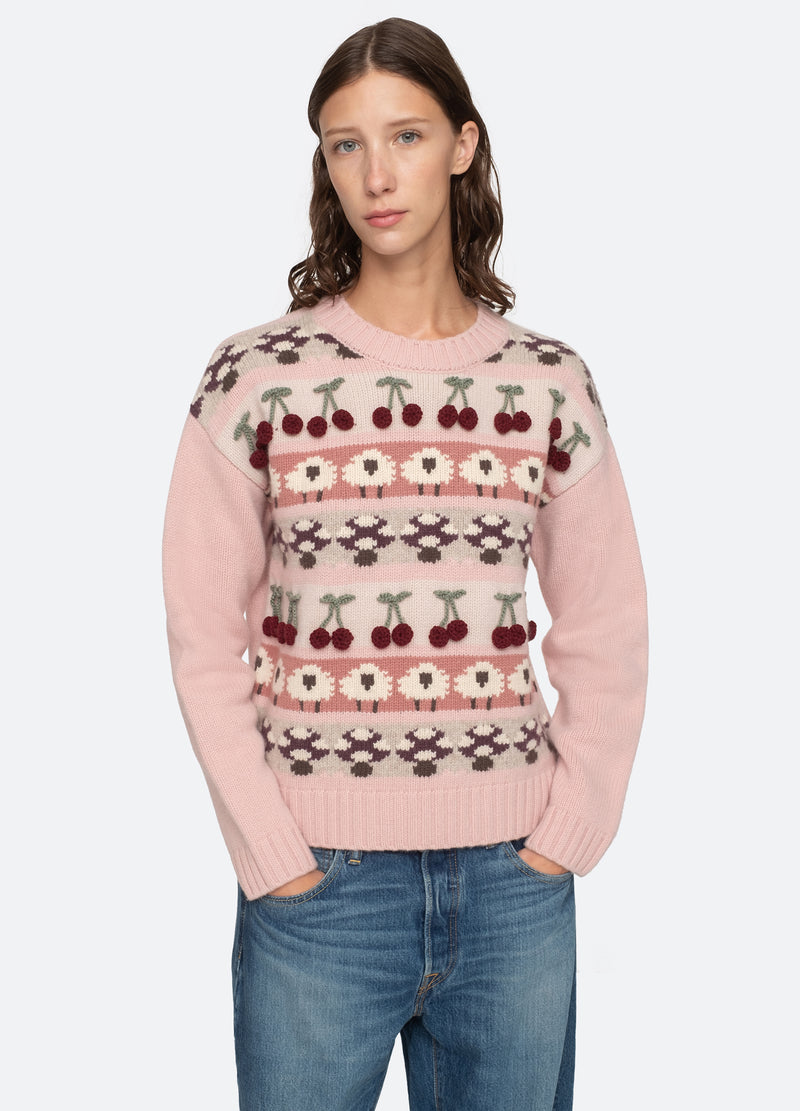 pink-molly sweater-front view 3 - 12