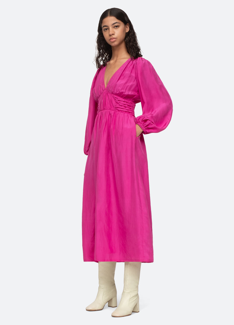 pink-fabiola dress-three quarter view - 10